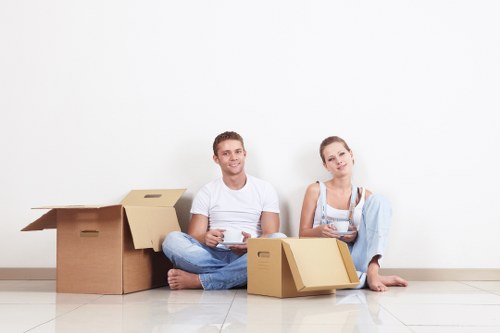 Family using secure storage in Barking during a house move