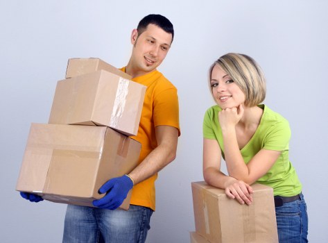 Secure storage unit with clear walkways and stacked items